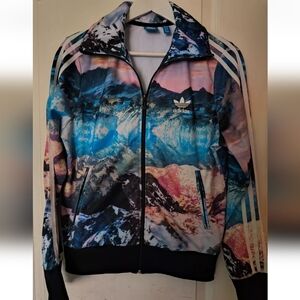 Adidas Multicolor Mountain Print Jacket